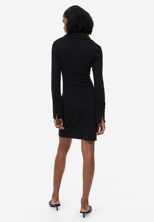 H&M - Draped shirt dress - Black