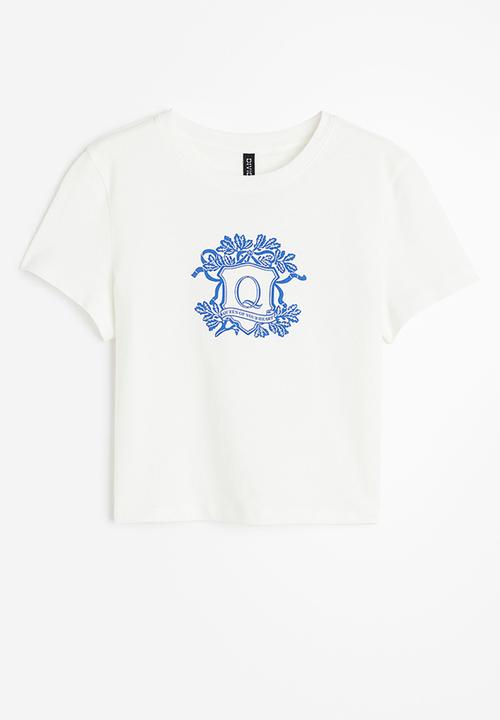H&M - Printed T-shirt - cream/queen