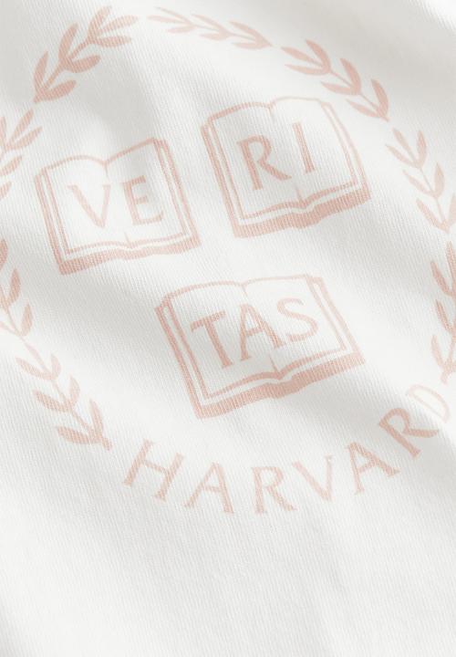 H&M - Printed T-shirt - cream/harvard university