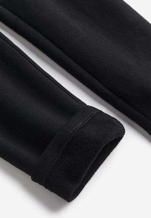 H&M - Brushed-inside leggings - black