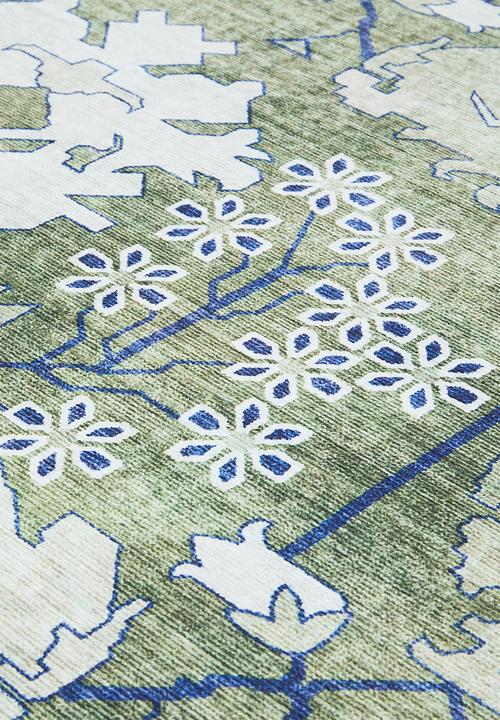 Sixth Floor - Ezra printed rug - forrest green