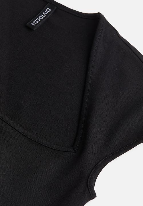 H&M - Cap-sleeved top - black