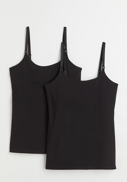 H&M - Mama 2-pack nursing tops - Black
