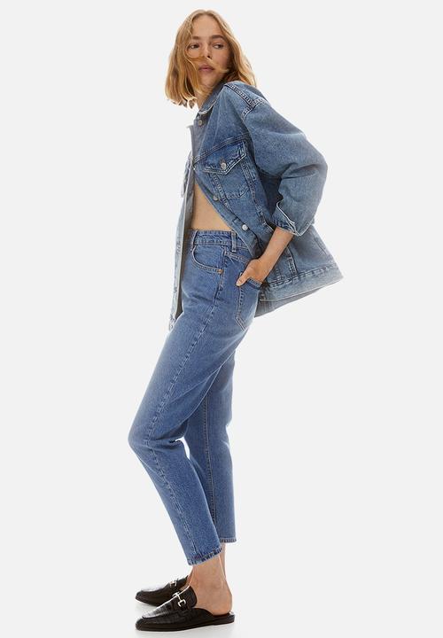 H&M - Slim mom high ankle jeans - blue