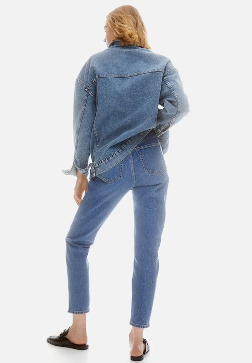 H&M - Slim mom high ankle jeans - blue