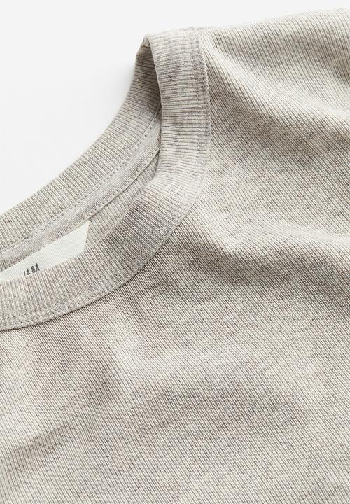 H&M - Ribbed modal-blend T-shirt - Beige
