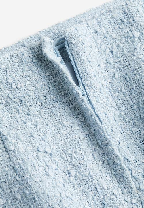 H&M - Bouclé mini skirt - light blue