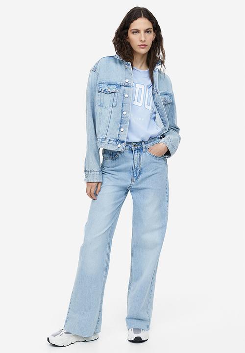 H&M - Oversized printed T-shirt - Light blue London