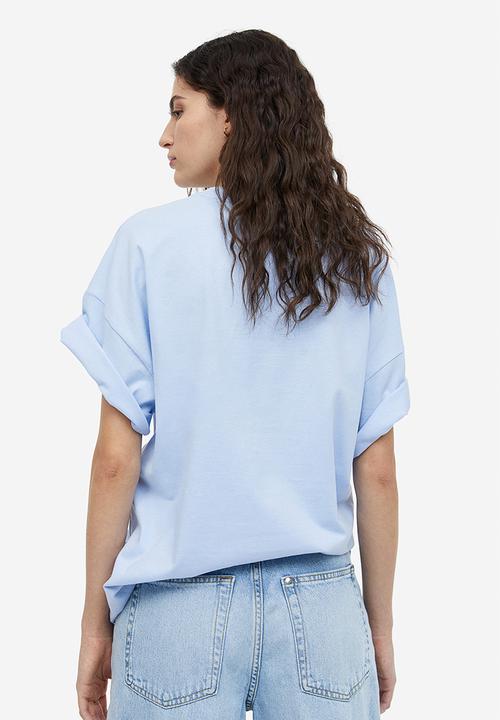 H&M - Oversized printed T-shirt - Light blue London