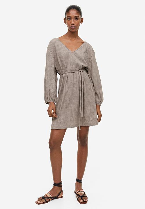 H&M - Textured jersey dress - beige
