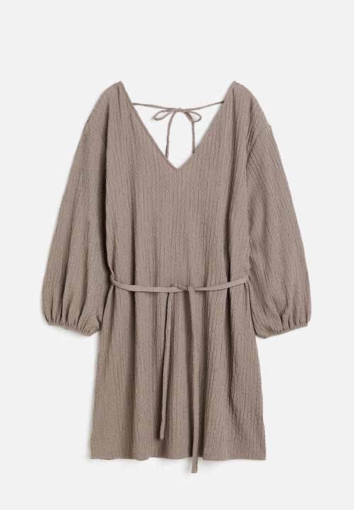 H&M - Textured jersey dress - beige