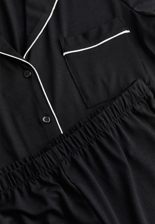 H&M - Pyjama shirt and shorts - Black