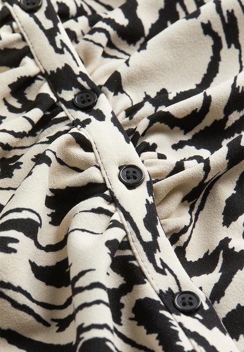 H&M - Draped shirt dress - white