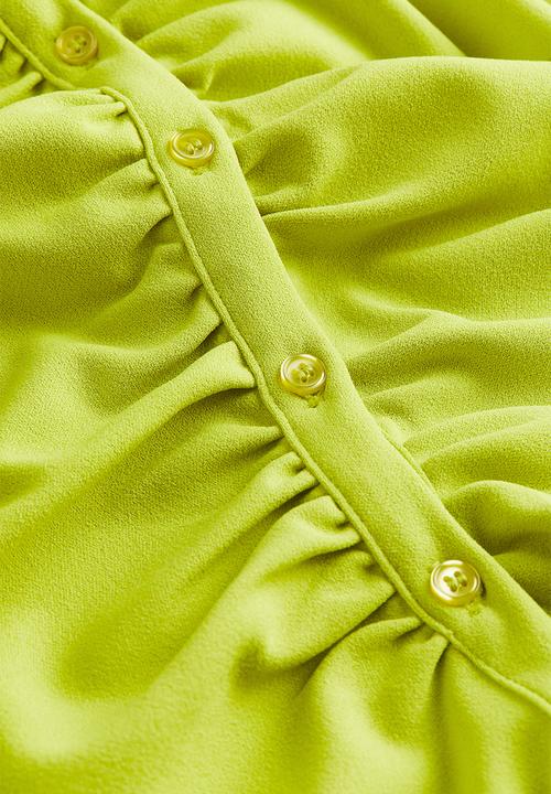 H&M - Draped shirt dress - green
