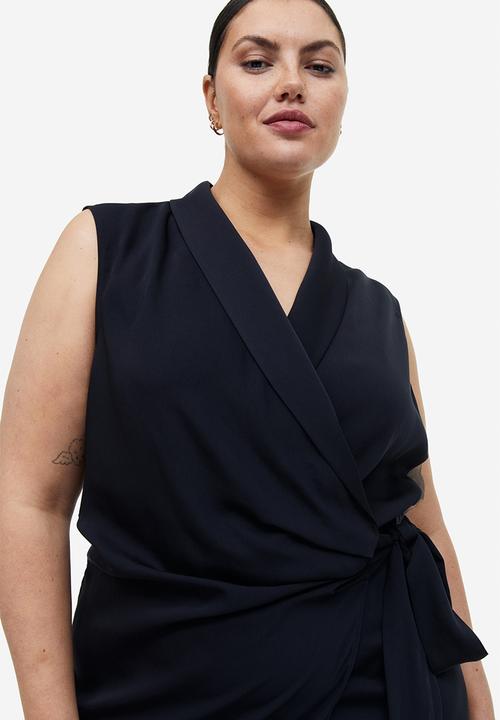 H&M - Blazer wrap dress - black
