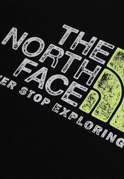 The North Face - M short sleeve rust 2 tee - tnf black & led yellow