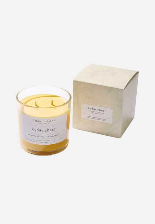 Amanda Jayne - Cedar Chest Double Wick Soy Candle - natural