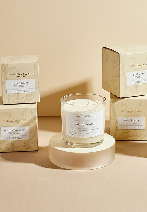 Amanda Jayne - Night Bloom Double Wick Soy Candle - natural