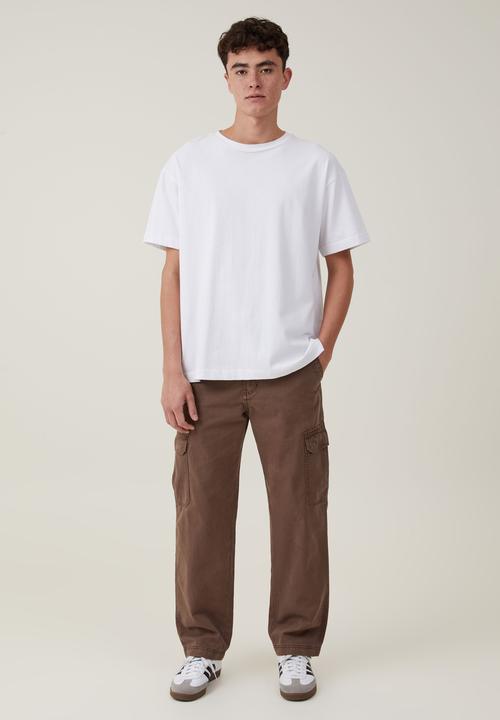 Cotton On - Tactical cargo pant - vintage dark brown herringbone