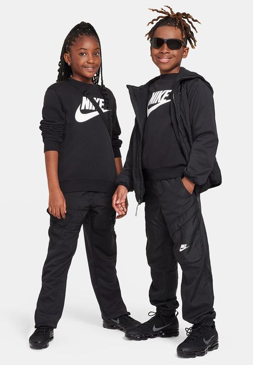 Nike - K Nsw Club Flc Crew Long sleeve Hbr - Black & White