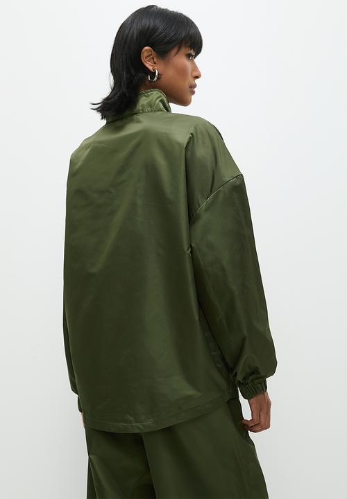 Superbalist - Half zip waterproof jacket - olive