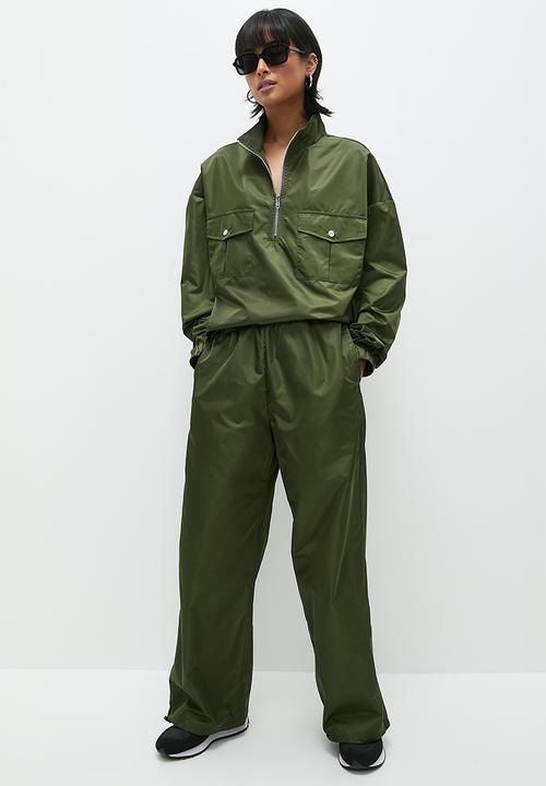 Superbalist - Half zip waterproof jacket - olive
