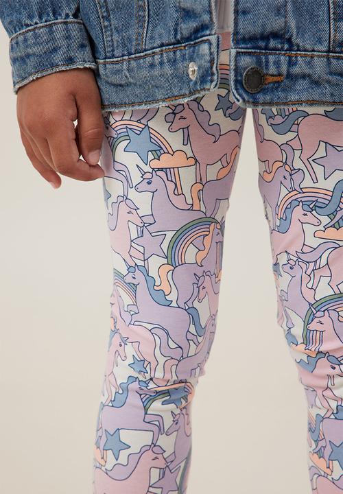 Cotton On - Huggie tights - dark vanilla/unicorns