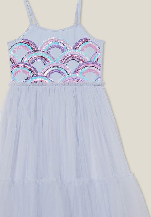 Cotton On - Iris dress up dress - morning blue/rainbows