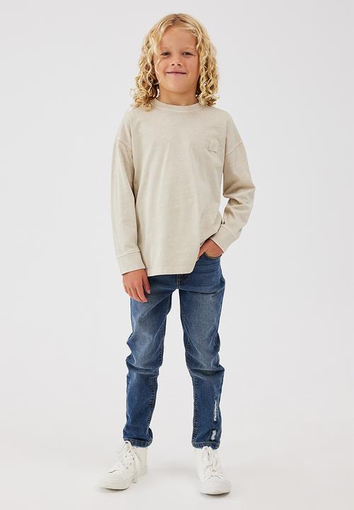 Cotton On - The essential long sleeve tee - rainy day wash