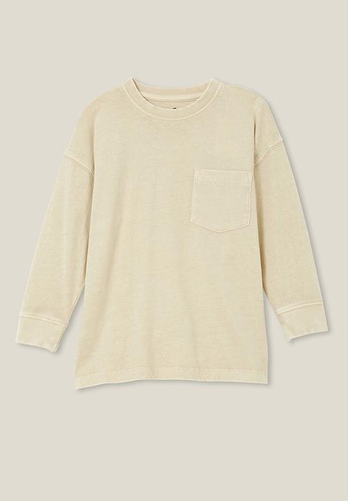 Cotton On - The essential long sleeve tee - rainy day wash