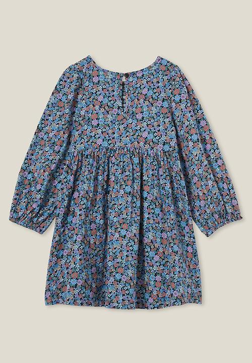 Cotton On - Riley shirred dress - phantom/blair ditsy
