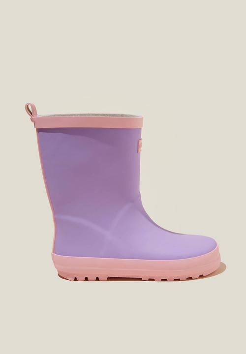 Cotton On - Kids rainboot - blush pink/lilac drop
