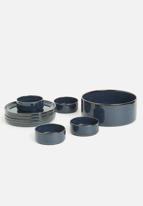 Omada - Flat Stackable Stackable Salad Bowl Blue