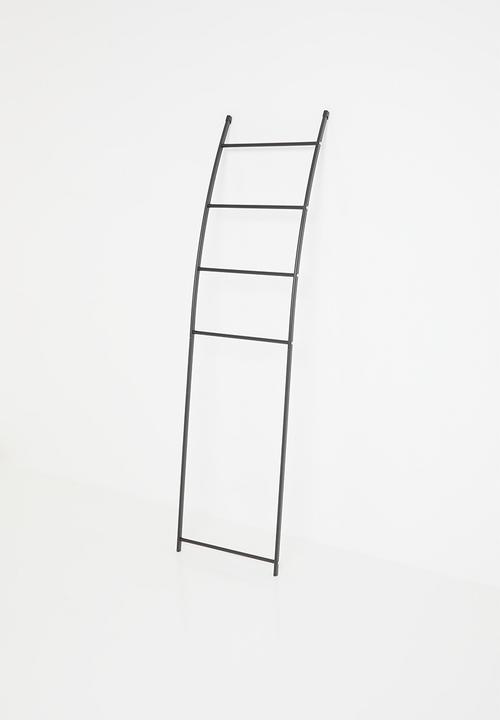 Bathroom Solutions - Metal leaning towel rack - black