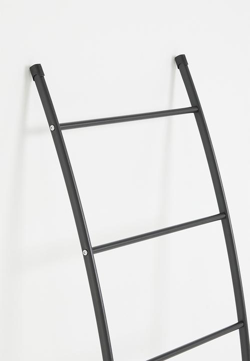 Bathroom Solutions - Metal leaning towel rack - black