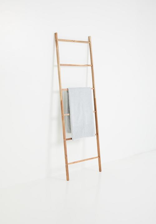 Bathroom Solutions - Acacia leaning towel rack - natural