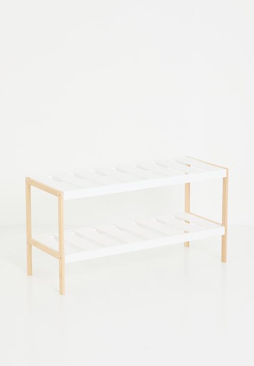 Storage Solutions - Simple shoe rack - white & natural