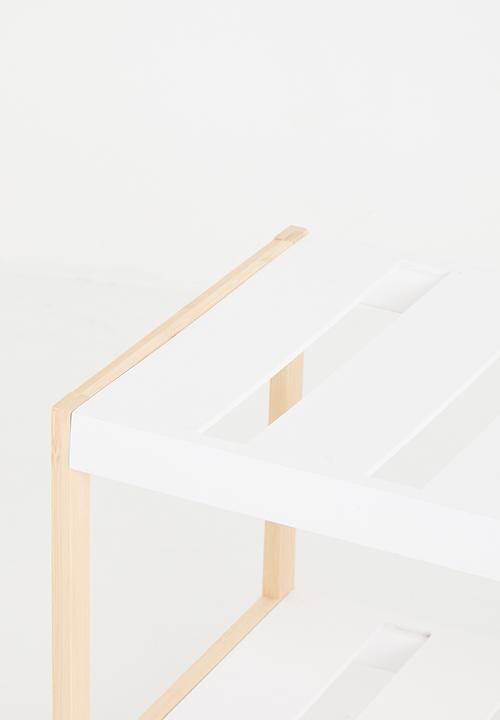 Storage Solutions - Simple shoe rack - white & natural