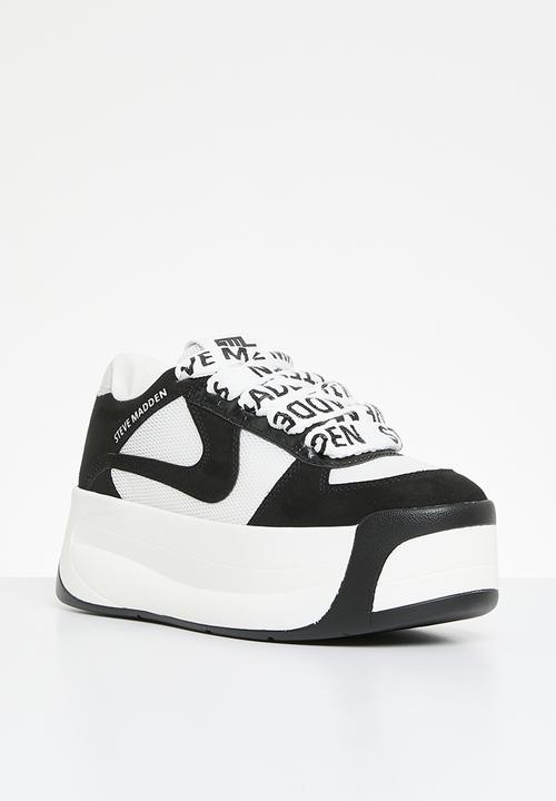 Steve Madden - Charge up platform sneaker - black & white