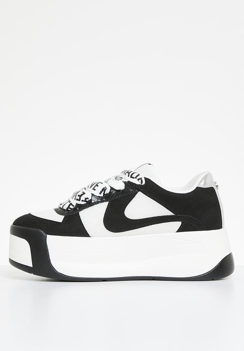 Steve Madden - Charge up platform sneaker - black & white