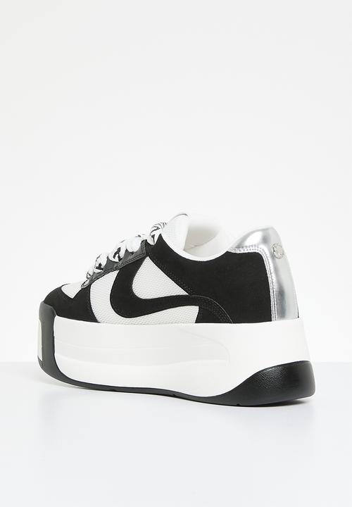 Steve Madden - Charge up platform sneaker - black & white