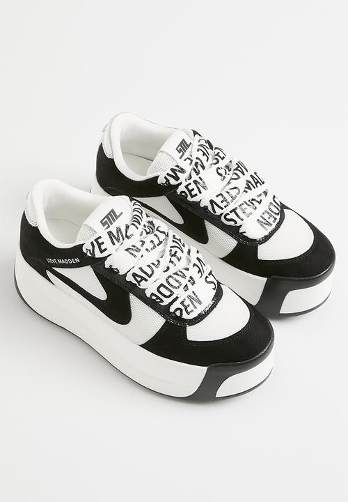 Steve Madden - Charge up platform sneaker - black & white