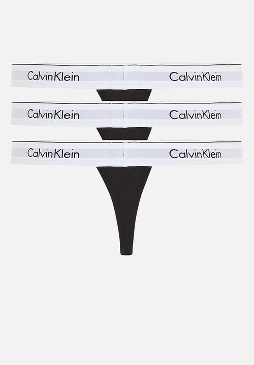 Calvin Klein - Thong 3 pack - black