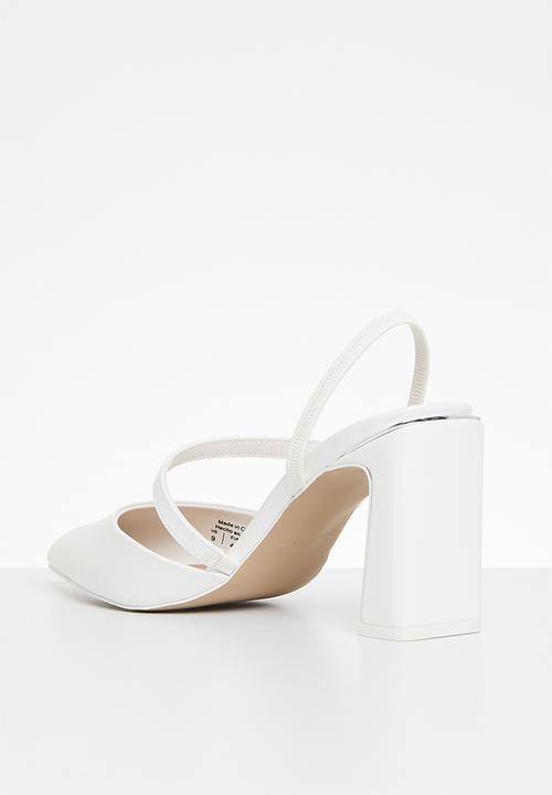 Call It Spring - Faunaa block heel slingback - white