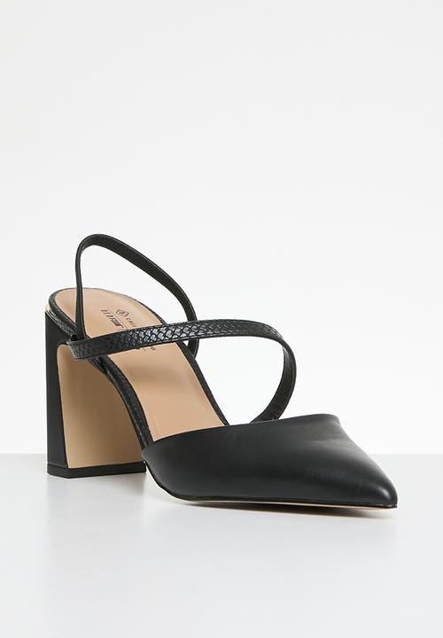 Call It Spring - Faunaa block heel slingback - black