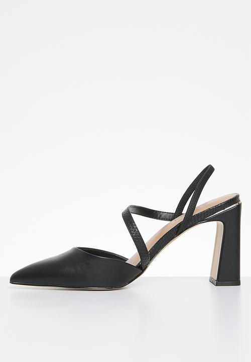 Call It Spring - Faunaa block heel slingback - black