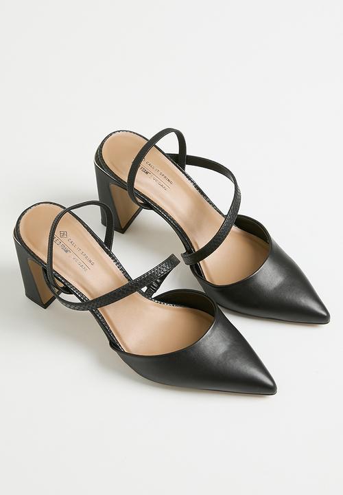 Call It Spring - Faunaa block heel slingback - black