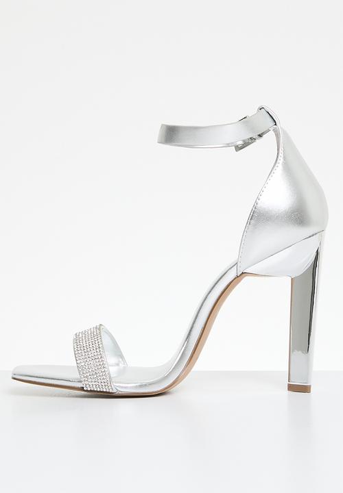 Call It Spring - Eleezaa block heel - silver