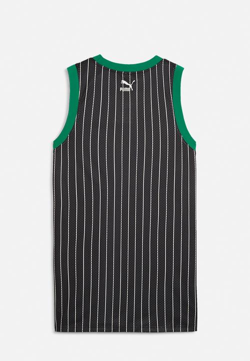 PUMA - Puma Team For The Fanbase Mesh Tank Dress - Puma Black-Aop