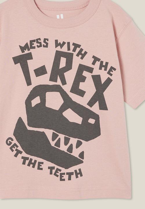 Cotton On - Jonny short sleeve print tee - zephyr/mess with the t rex